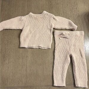 Jessica Simpson Beige Knit Sweater and Pants Set